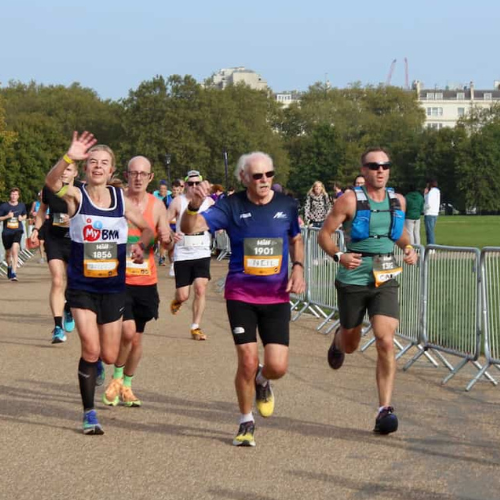 A group of Athletes running